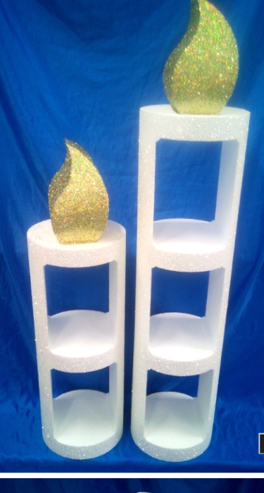 2 Glitter Candles