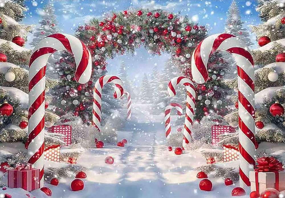 Candy Cane Backdrop