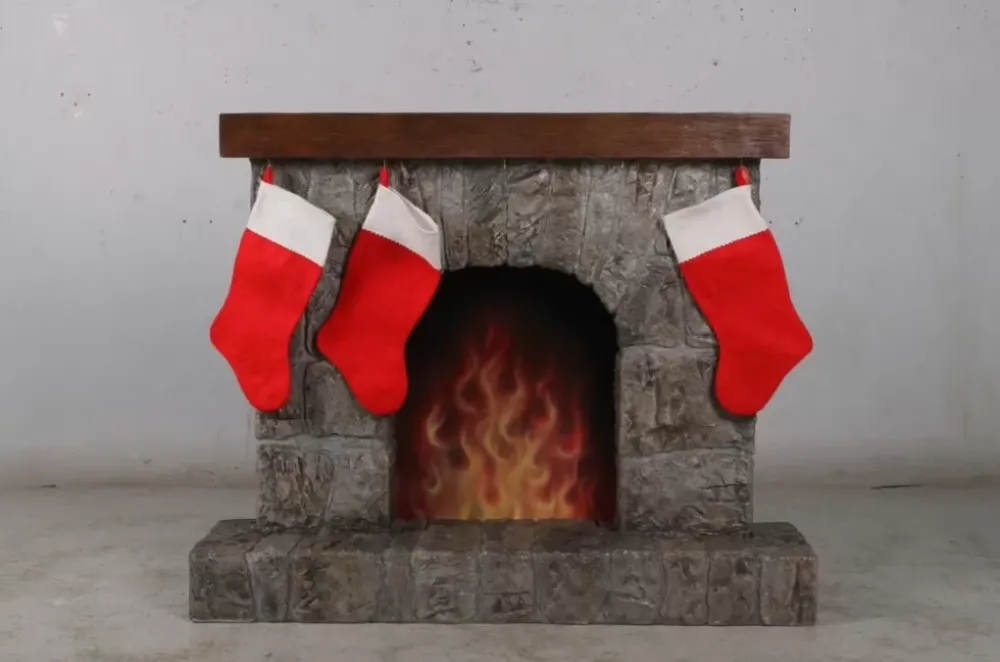 Santa’s Stone Fireplace